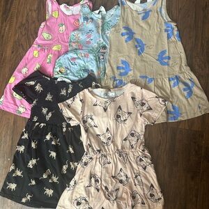 5 dresses bundle 2-4yo girl